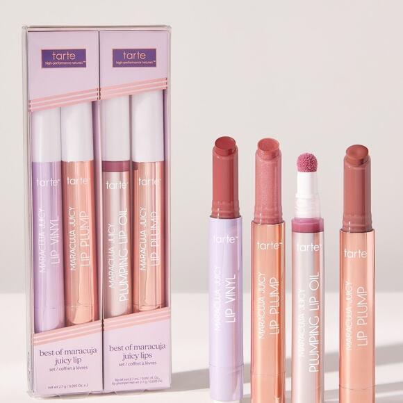 Tarte Best of Maracuja Juicy Lips Set of 4 - NIB - Picture 1 of 6